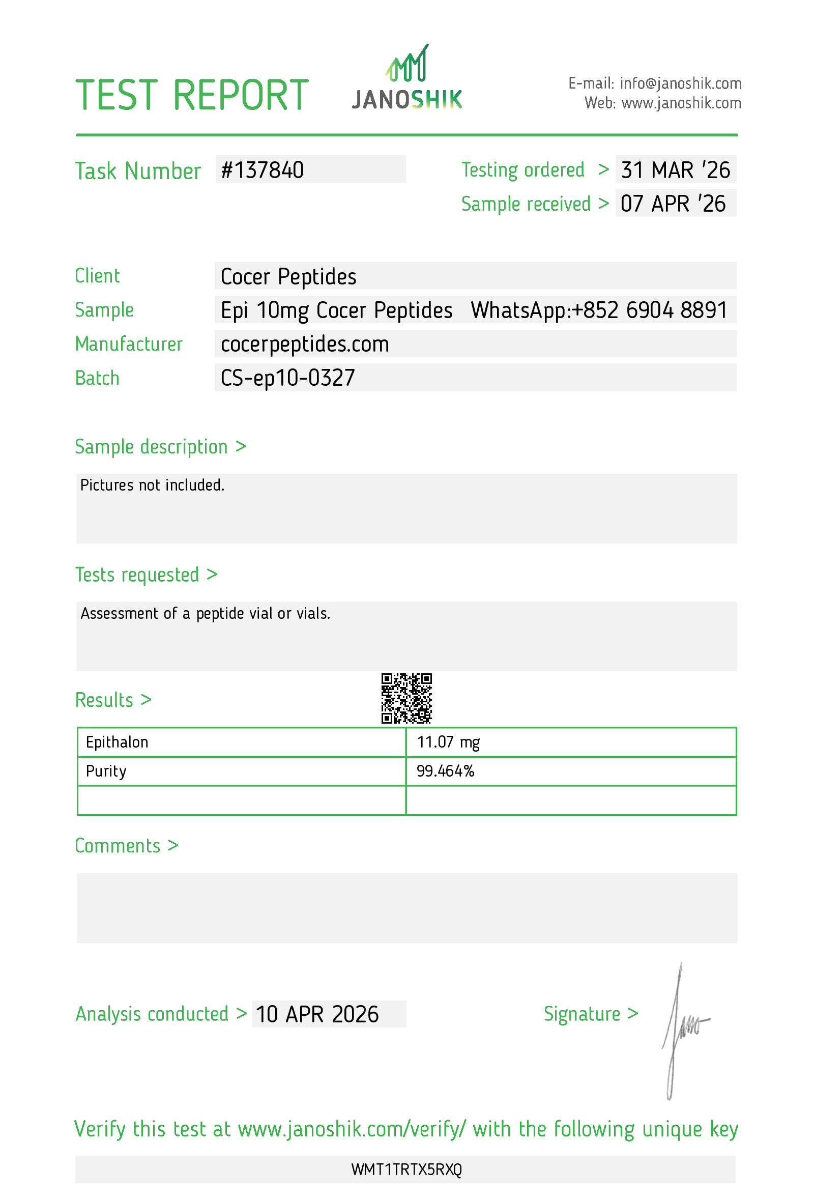 Epithalon 10mg - Image 2